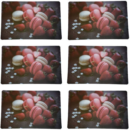 Macaron Time Tischsets Support Set Serviert Speisen 6 Stück