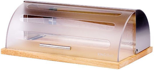 KING Hoff Bread Box made of Bamboo Gray 38x28.5x15cm