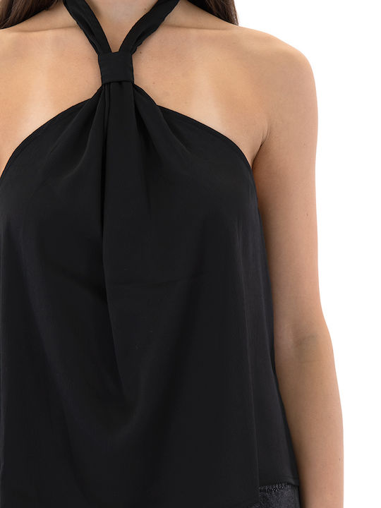 Women's Crop Top Off-Shoulder Sleeveless Black