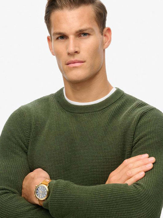 Superdry D3 Textured Crew Pullover Khaki