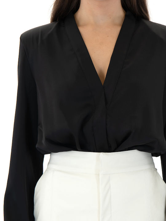 Long Sleeve Bodysuit Black