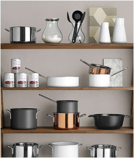 Eva Solo White Line Milk Pot Made of Aluminum 1.8L / 16cm