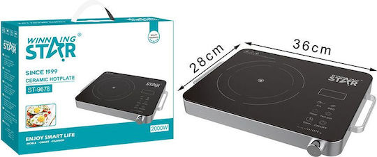 Ceramic Countertop Single Burner Black