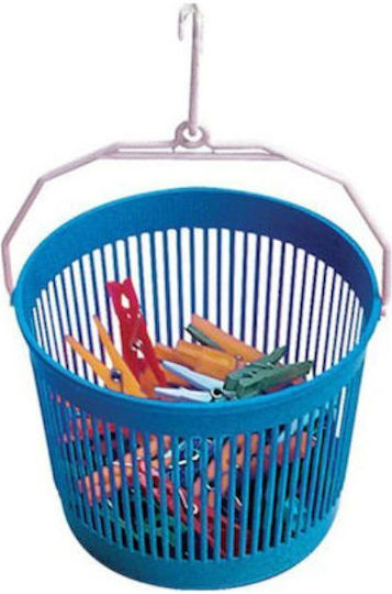 Cyclops Basket for Clothespins made of Plastic Blue