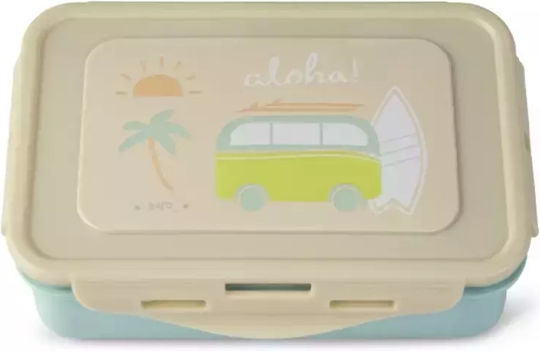 Saro Aloha Πλαστικό Παιδικό Δοχείο Φαγητού 0.55lt Πολύχρωμο 17 x 12 x 5.5εκ.