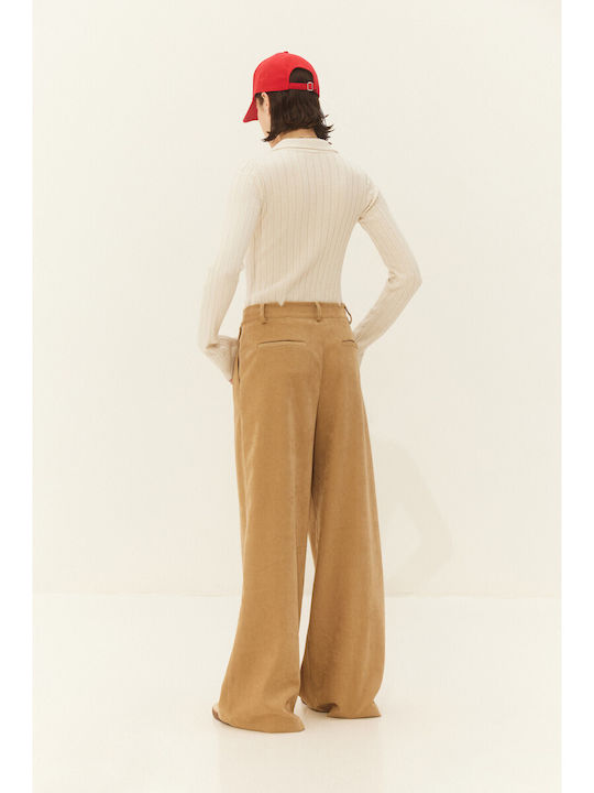 Hemithea Women's Corduroy Trousers Beige