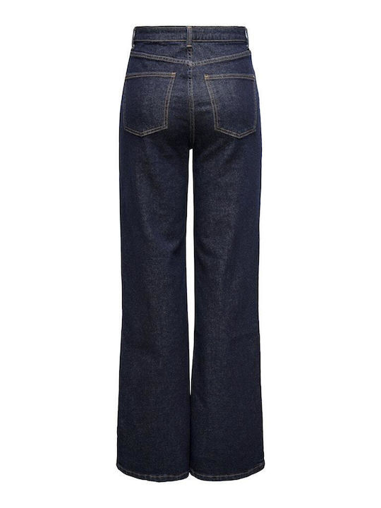 Only High Waist Women's Jean Trousers Blue