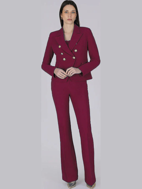 Damen Bordeaux Anzug