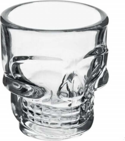 Set 6 Glass Shot Glasses Skull Shape 50 Ml Pufo