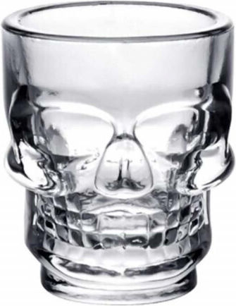 Set 6 Glass Shot Glasses Skull Shape 50 Ml Pufo