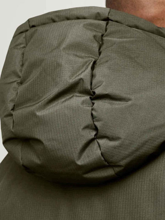 Geacă Puffer de Iarnă Olive