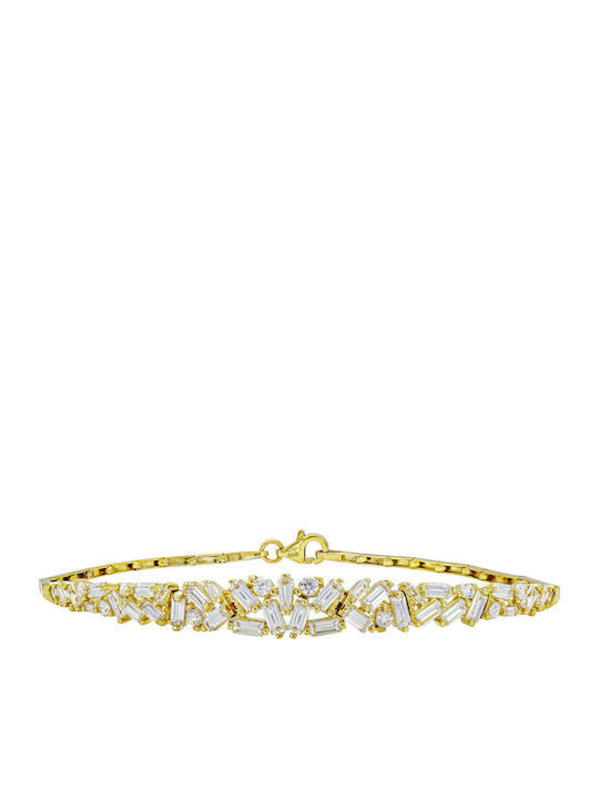 Kiriakos Gofas Set with Necklace & Bracelet from Gold 14K with Stones
