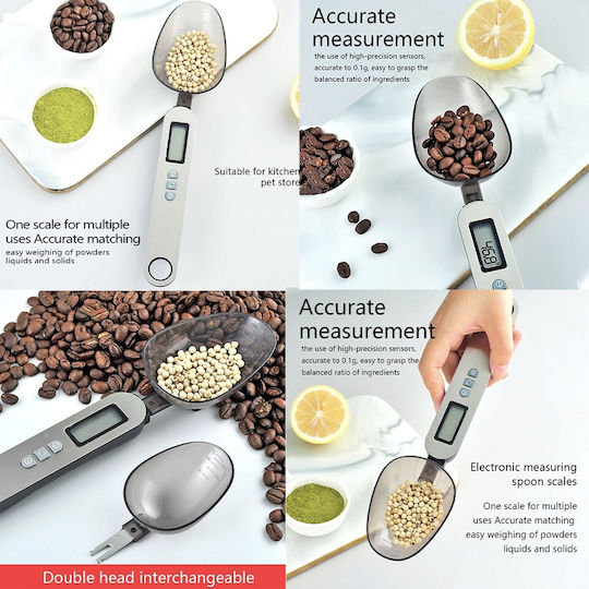 Digital Spoon Scale Pufo Weighing Butter Flour Tea Spices 2 Included Heads