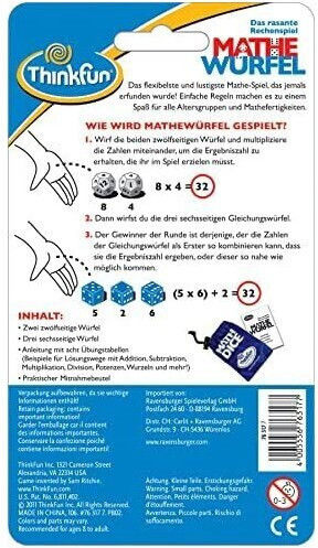 Επιτραπέζιο Παιχνίδι Math Dice για 2+ Παίκτες 8+ Ετών (GER) Think Fun