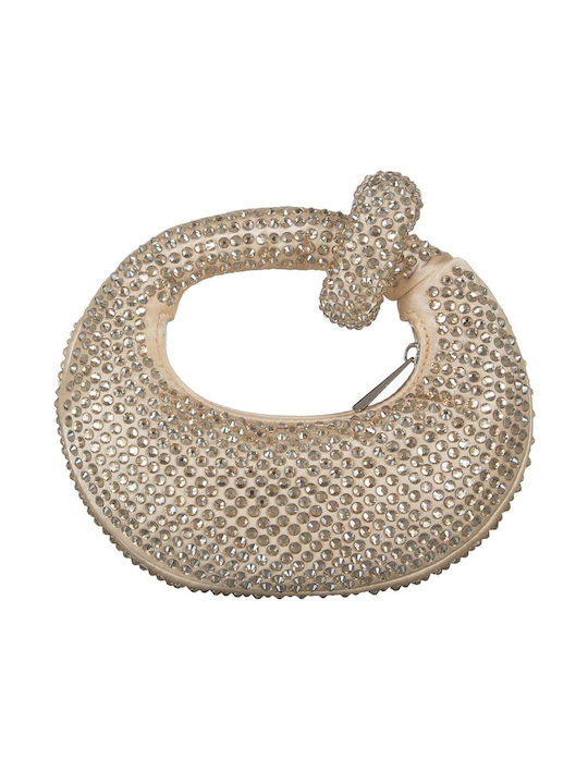 Women's Handbag from Artificial Leather Gold