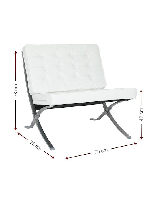Casablanca din Piele Ecologică Leuko 75x78x78cm