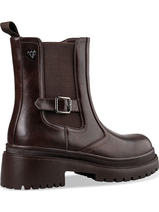 Damen Chelsea Stiefeletten Braun