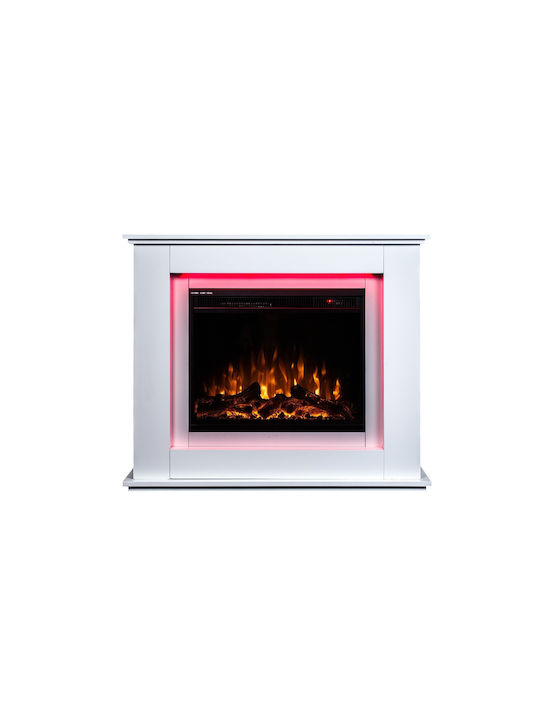 Hitense De Lux Floor Electric Fireplace 2000W 101x27.9cm White