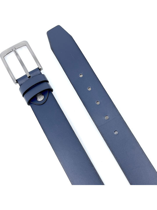 Breit Herren Gürtel aus Künstliches Leder Marineblau