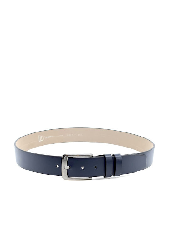 Breit Herren Gürtel aus Künstliches Leder Marineblau