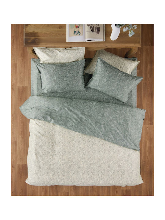 Kentia Bettbezug-Set Baumwolle Übergröße mit 2 Kissenbezügen 220x240 Elsy 02