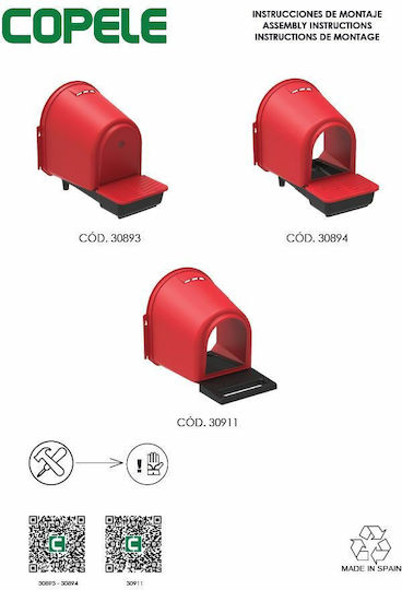 Copele Plastic Nesting Box for Hens 47x45x45cm