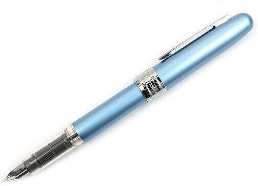 Platinum Plaisir Πένα Γραφής Medium Μπλε από Αλουμίνιο με Μπλε Μελάνι