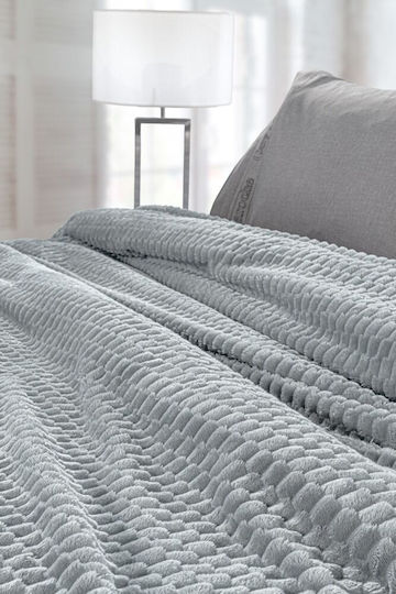 Guy Laroche Smoothie Set Decke Fleece Übergröße 220x240cm Silber