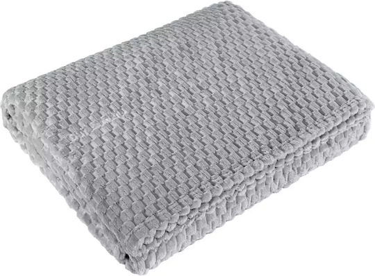 Guy Laroche Smoothie Set Decke Fleece Übergröße 220x240cm Silber