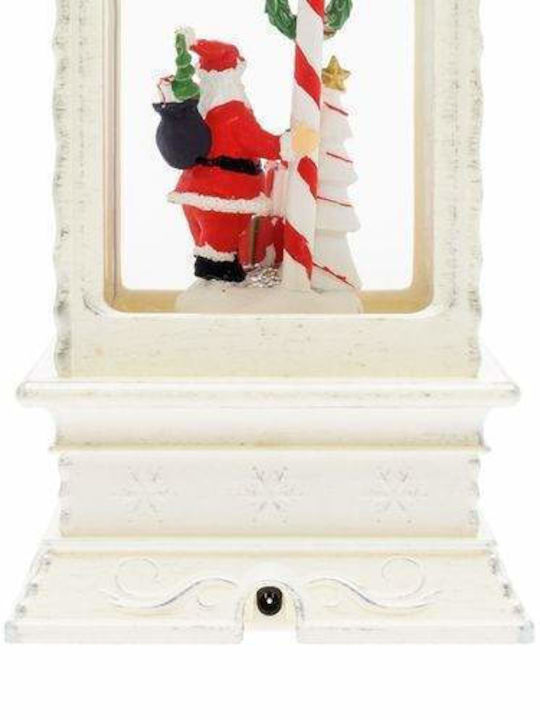 Christmas Decorative Traffic Light Lighted with Santa Claus 10.5x9x10.5cm