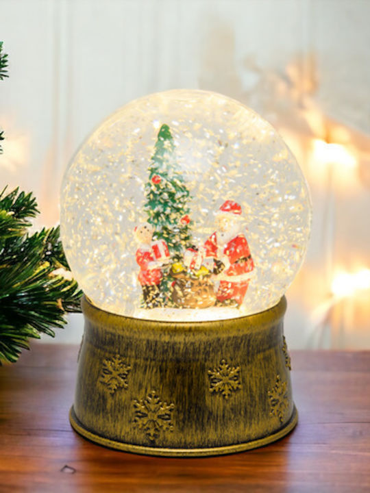 Christmas Snowball Illuminated with Santa Claus 13x13x13cm