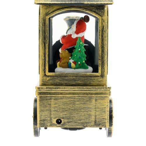 Christmas Decorative Train Lighted with Santa Claus 16x8x18cm