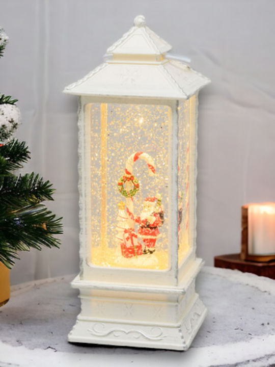 Christmas Decorative Traffic Light Lighted with Santa Claus 10.5x9x10.5cm