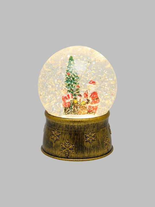Christmas Snowball Illuminated with Santa Claus 13x13x13cm