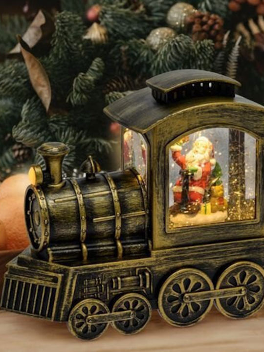 Christmas Decorative Train Lighted with Santa Claus 16x8x18cm