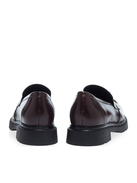 Leather Women's Moccasins in Brown Color