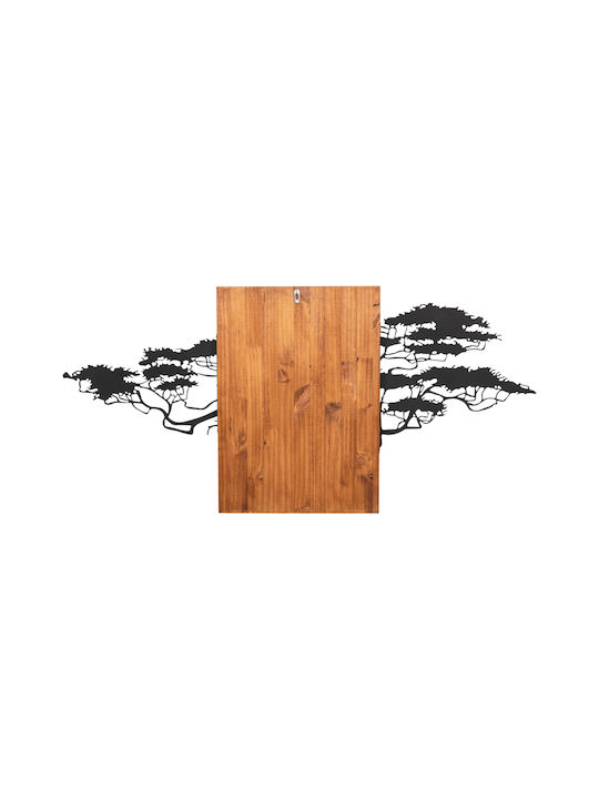HomeMarkt Hanging Wall Decor Tree Shape Black Metallic 148x3x148cm