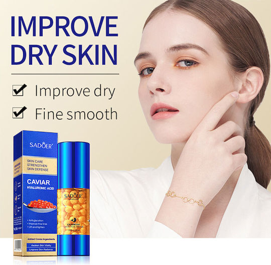 Sadoer Ενυδατικό & Αντιγηραντικό Serum Προσώπου με Χαβιάρι & Υαλουρονικό Οξύ 30ml