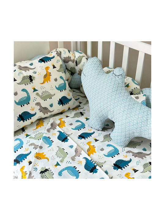 Bunny Bebe Handmade Crib Decorative Pillow Crocodile Green