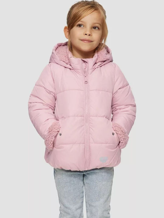Kids' Casual Jacket with Hood Pink-lilac
