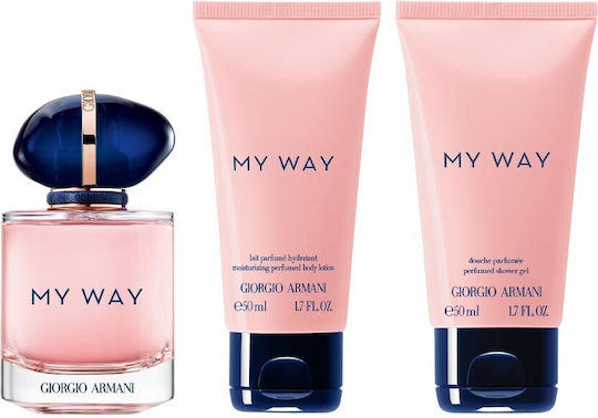 Giorgio Armani My Way Women's Fragrance Set with Eau de Parfum and Shower Gel 3 Pieces