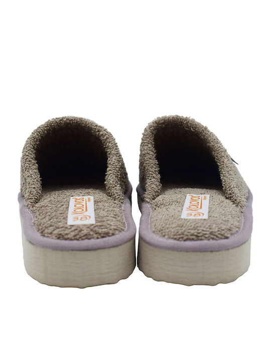 Closed Terry Women's Slippers Brown
