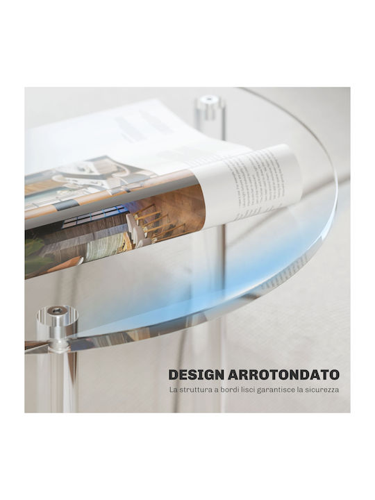 Round Side Table Transparent M40xL40xH50cm