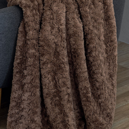 Palamaiki Aleria Κουβέρτα Γούνινη Καναπέ 130x180εκ. Beige