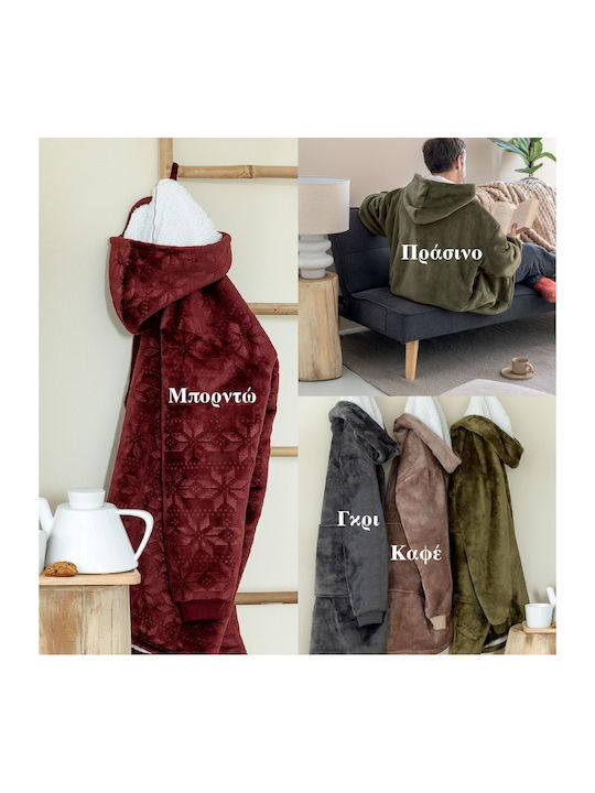 Palamaiki Blanket Fleece with Sleeves 90x100cm Huhu/ Snow