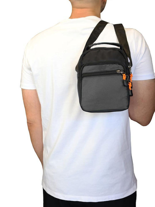 Herrentasche Schulter / Crossbody Black/Grey