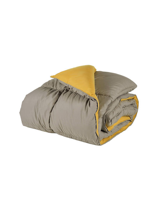 Das Home Duvet Single with Microfiber Filling 160x220cm 9643 Yellow 550Gsm