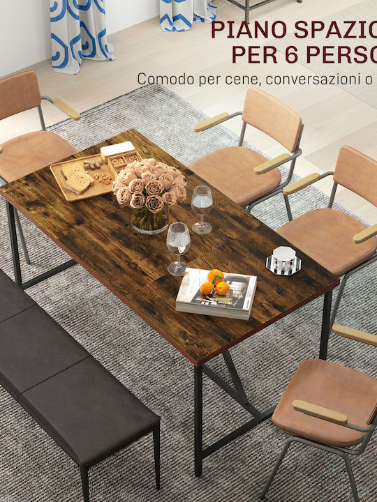 Masă Sala de mese Metalic Maro 150x80x75buc