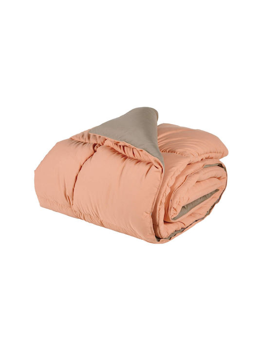 Das Home Пухено Единично с Пълнеж Microfiber 160x220бр 9641 Grey, Terracotta 401909109641