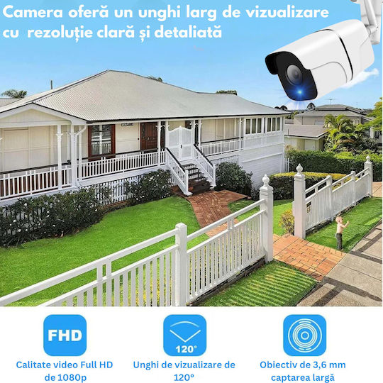 IP Cameră de Supraveghere Wi-Fi Full HD+ 5MP Rezistentă la apă cu Comunicare Bidirecțională